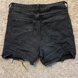 Black jean shorts